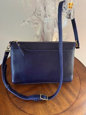 Portland Leather LARGE Poppy Crossbody Purse in Cobalt